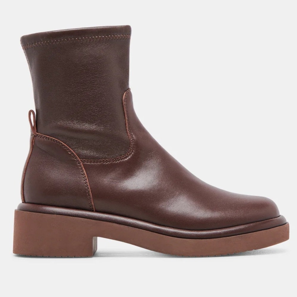 Dolce Vita Brown Leather Ankle Boots
